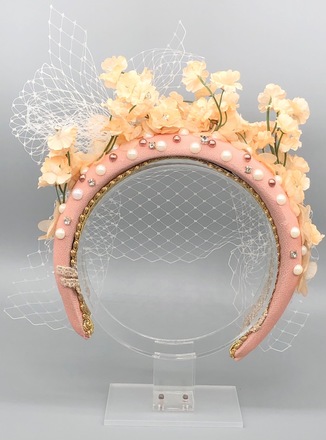 Peach Flower Crown 