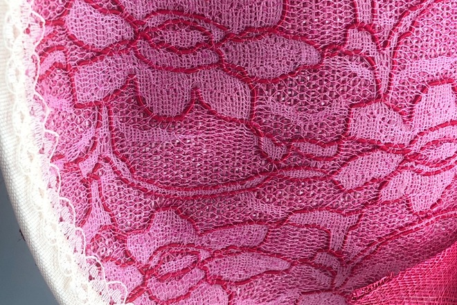 Red Lace Saucer Hat 