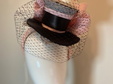 For Sale: Mini top hat in blush pink, grey and black