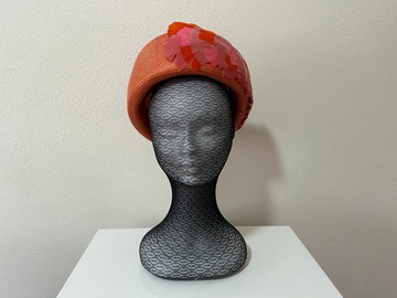 For Sale: Orange Pillbox Hat