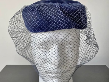 For Rent: Vintage Navy Pillbox Kangol with Veil 