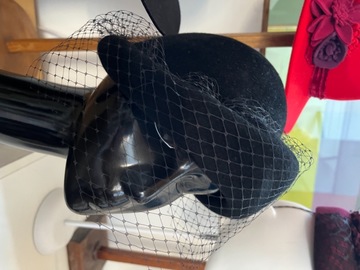 For Sale:  Black Felt on a vintage block