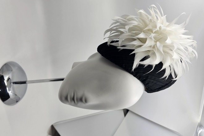 Item 83 - Black & White Feather Flower 