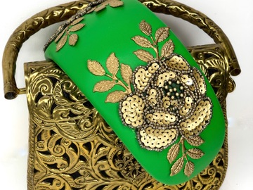 For Rent: Green and Gold Bandeau & bag set