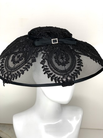 Stunning black lace hat 