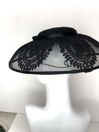 Stunning black lace hat 