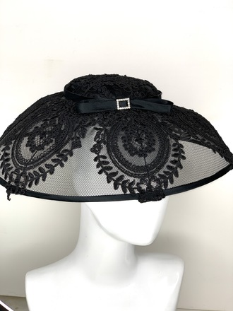 Stunning black lace hat 