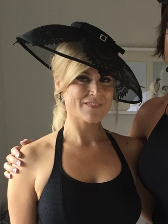 Stunning black lace hat 