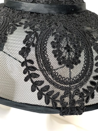 Stunning black lace hat 