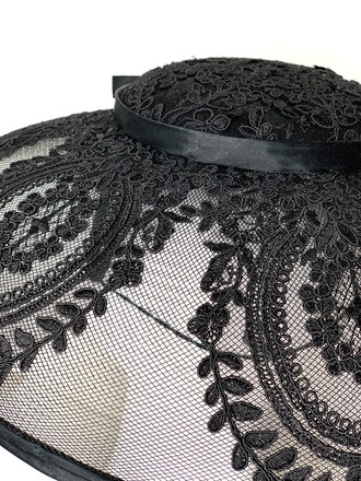 Stunning black lace hat 