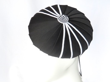 For Sale: Black and White Beret Hat