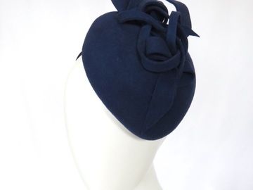 For Sale: Navy Blue Wool Felt Mini Beret