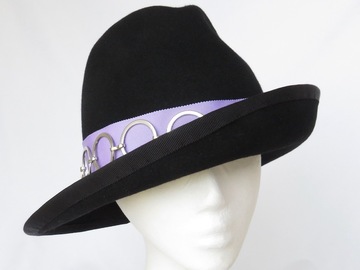 For Sale: Black & Purple Funky Felt Fedora