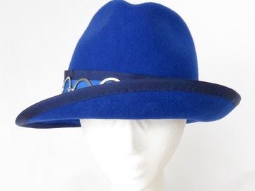 For Sale: Royal Blue Funky Felt Fedora