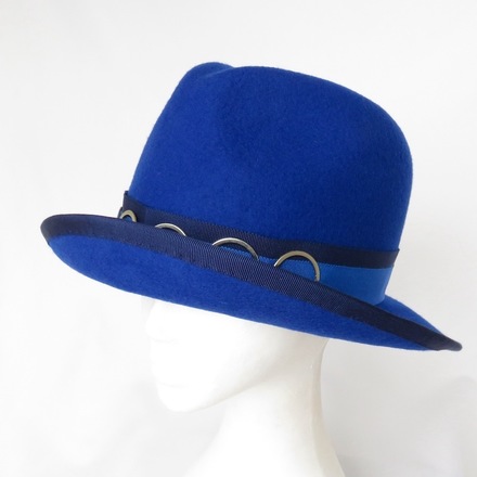 Royal Blue Funky Felt Fedora
