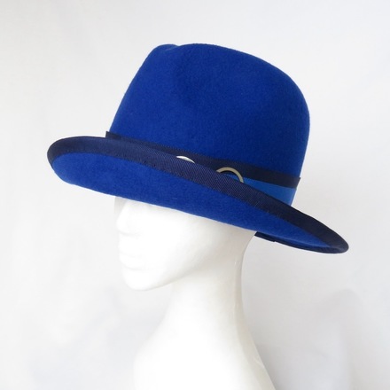 Royal Blue Funky Felt Fedora