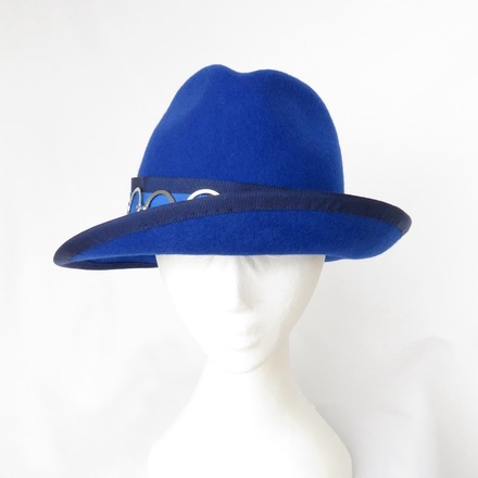 Royal Blue Funky Felt Fedora