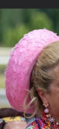 Pink feathered with viel optional
