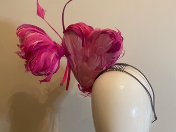 For Sale: Feathered heart in pinks