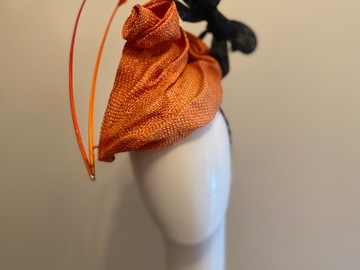 For Sale: Orange straw percher with bows