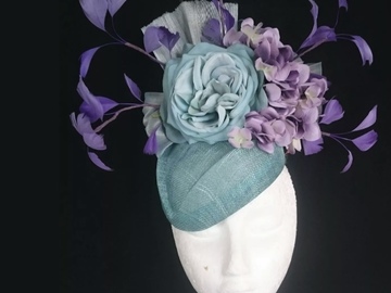 For Rent: Green Lilac Purple Sinamay Elastic 
