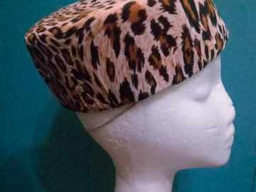 For Sale: Leopard pillbox hat hand made