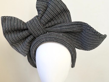 For Sale: Black and Pastel Textured Wide Headband Fascinator - Kylie