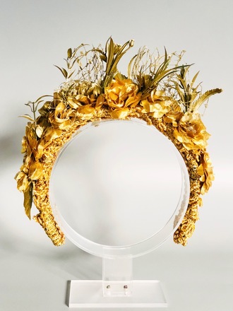 Gold Flower Crown 