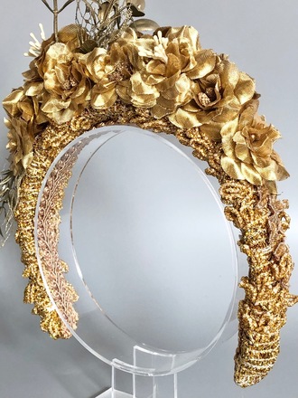 Gold Flower Crown 