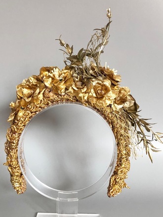 Gold Flower Crown 