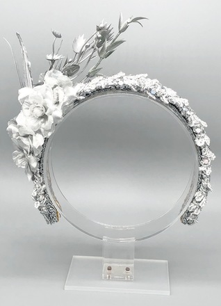 Silver Flower Crown 