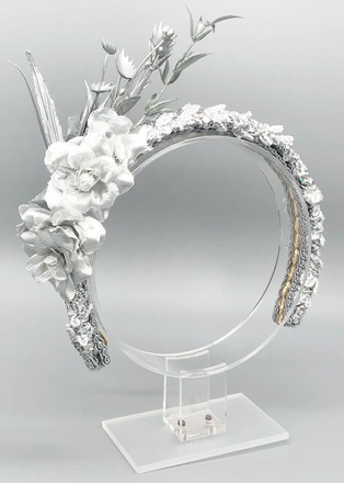 Silver Flower Crown 