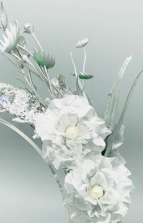 Silver Flower Crown 