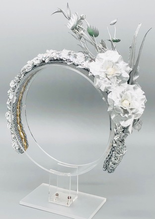 Silver Flower Crown 
