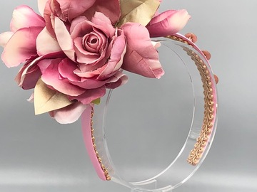 For Sale: Pink/Gold Flower Headband 