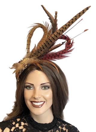 Brown Feathers Headpiece 