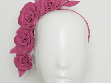 For Sale: Allport Millinery Rose Vine Headband - Candy Pink