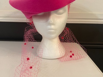 For Rent: Pink felt hat with veiling