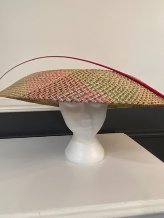 Wide brim straw buntal hat
