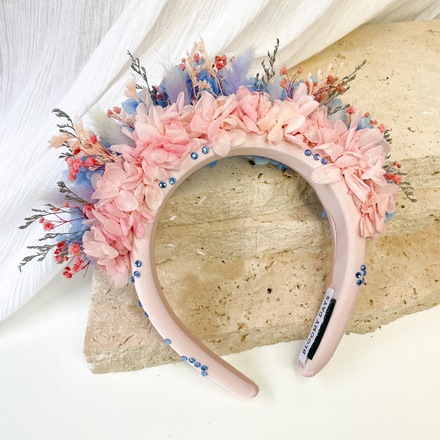 Pink and Blue Jewelled Millinery
