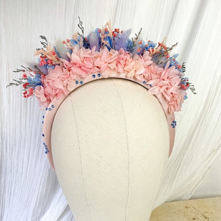 Pink and Blue Jewelled Millinery