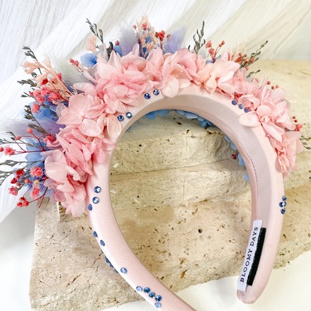 Pink and Blue Jewelled Millinery