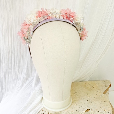 Pink and Ivory Butterfly Millinery