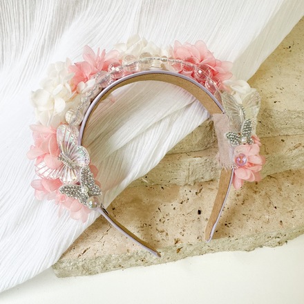 Pink and Ivory Butterfly Millinery