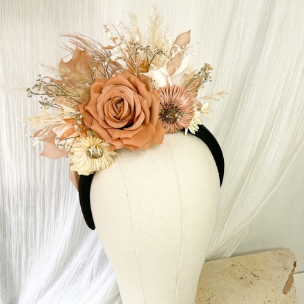 Dusty Rose Floral Millinery 