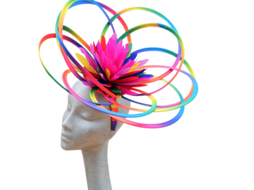 For Sale: Gabrielle - Rainbow Loop Fascinator