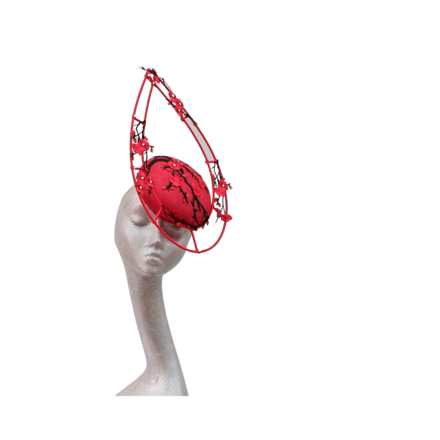 Blossom Red Cocktail Headpiece