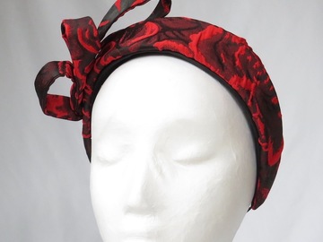 For Sale: Red & Black Headband Headpiece