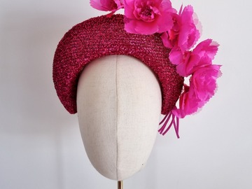 For Sale: Bianca - Hot Pink Halo Headpiece