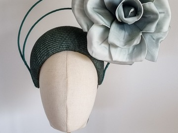 For Sale: Sylvie - Green Halo Headpiece with Statement Flower